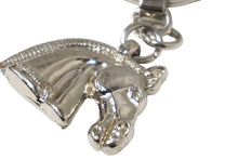 Load image into Gallery viewer, HERMES エルメス キーホルダー キーチャーム 馬 ホースヘッド ヴィンテージ シルバー金具 美品 中古 61039