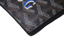 Load image into Gallery viewer, 極美品 GOYARD ゴヤール パスポートケース グルネル ヘリンボーン柄 ブラック ブラウン マーカージュ入り 中古 61043