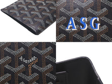 Load image into Gallery viewer, 極美品 GOYARD ゴヤール パスポートケース グルネル ヘリンボーン柄 ブラック ブラウン マーカージュ入り 中古 61043