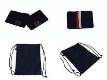 Load image into Gallery viewer, 極美品 LOUIS VUITTON ルイヴィトン ダミエ ジムセット タオル ナップサック リストバンド ネイビー M78544 中古 61054