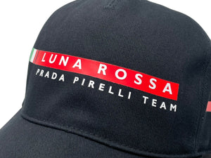 極美品 PRADA プラダ ルナロッサ ピレリ キャップ ブラック LRH018 LUNA ROSSA ロゴ帽子把握 ネロサイズXXS 中古 61056 