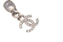 Load image into Gallery viewer, CHANEL シャネル ピアス ココマーク C23 C チェーン ラインストーン ラメ ゴールド メタル 美品 中古 61061