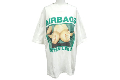 ヴィンテージ AIRBAGS RETTEN LEBEN ! 半袖Ｔシャツ サイズXL ホワイトSCREEN STARS by FRUIT OF THE LOOM 美品 中古 61074