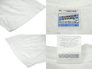 ヴィンテージ AIRBAGS RETTEN LEBEN ! 半袖Ｔシャツ サイズXL ホワイトSCREEN STARS by FRUIT OF THE LOOM 美品 中古 61074