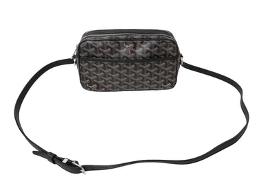 極美品 GOYARD ゴヤール ショルダーバッグ カップヴェールPM ブラック キャンバス レザー シルバー金具 中古 61084