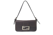 Load image into Gallery viewer, FENDI フェンディ ショルダーバッグ セレリア マンマバケット レザー ブラウン ダブルFズッカ ブラウン シルバー 美品 中古 61090