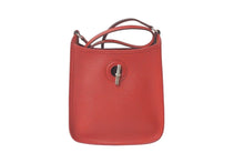 Load image into Gallery viewer, HERMES エルメス ヴェスパTPM ショルダーバッグ □H刻印 ヴォーエプソン ルージュカザック シルバー金具 美品 中古 61092