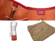 Load image into Gallery viewer, HERMES エルメス ヴェスパTPM ショルダーバッグ □H刻印 ヴォーエプソン ルージュカザック シルバー金具 美品 中古 61092