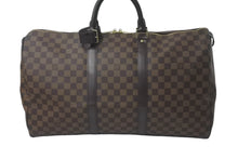 Load image into Gallery viewer, LOUIS VUITTON ルイヴィトン ダミエ キーポル50 ボストンバッグ N41427 コーティングキャンバス ブラウン 美品 中古 61098