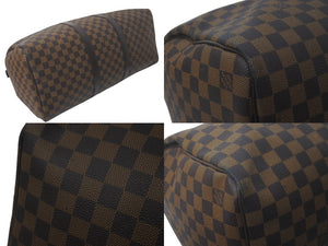 LOUIS VUITTON ルイヴィトン ダミエ キーポル50 ボストンバッグ N41427 コーティングキャンバス ブラウン 美品 中古 61098