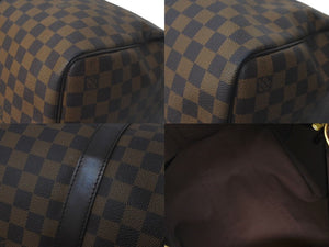 LOUIS VUITTON ルイヴィトン ダミエ キーポル50 ボストンバッグ N41427 コーティングキャンバス ブラウン 美品 中古 61098
