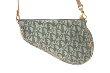 画像をギャラリービューアに読み込む, 極美品 Christian Dior クリスチャンディオール トロッター サドルポーチ ワンショルダー グリーン MC 0071 中古 61110