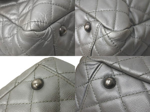 新品同様 CHANEL シャネル ジャンボ マトラッセ ショルダーバッグ シルバー チェーンショルダー デカマト 中古 61111