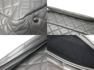 新品同様 CHANEL シャネル ジャンボ マトラッセ ショルダーバッグ シルバー チェーンショルダー デカマト 中古 61111