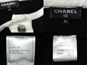 極美品 CHANEL シャネル スウェット トレーナー 21SS No5 ガブリエルココ ココマーク ブラック サイズXL P70689V62077 中古 61114