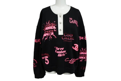 極美品 CHANEL シャネル スウェット トレーナー 21SS No5 ガブリエルココ ココマーク ブラック サイズXL P70689V62077 中古 61114