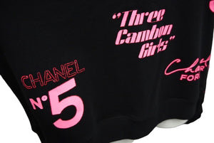 極美品 CHANEL シャネル スウェット トレーナー 21SS No5 ガブリエルココ ココマーク ブラック サイズXL P70689V62077 中古 61114
