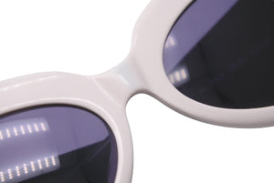 CHANEL シャネル サングラス ココマーク バイカラー ヴィンテージ オーバル ブラック ホワイト 05252 C0200 美品 中古 61117