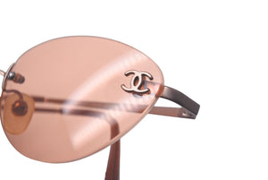 CHANEL シャネル サングラス サイズ53□19 130 ブラウン イタリア製 4003 c.116/74 美品 中古 61132