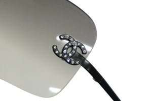 CHANEL シャネル サングラス ココマーク サイズ62◻︎17 120 ラインストーン グレー 4017-D c.170/8G 良品 中古 61136