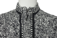 Load image into Gallery viewer, CHANEL シャネル ニット セーター ジップアップ サイズ38 カシミヤ ブラック ホワイト P26601V00005 美品 中古 61141