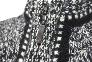 CHANEL シャネル ニット セーター ジップアップ サイズ38 カシミヤ ブラック ホワイト P26601V00005 美品 中古 61141