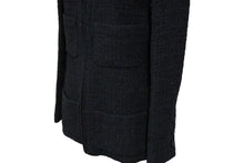 Load image into Gallery viewer, CHANEL シャネル ステンカラージャケット ツイード ジップアップ ブラック ネイビー サイズ34 P64019V49031 美品 中古 61142