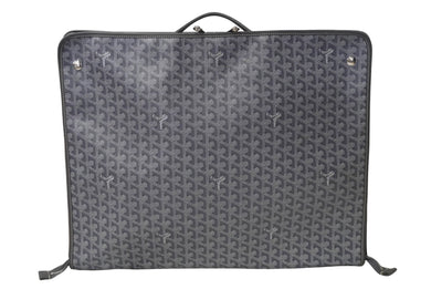 GOYARD Caravelle 50 Foldable Trunk, Herringbone Pattern, Custom Color, Gray, Silver Hardware, Excellent Condition, Pre-owned, Item No. 61143 