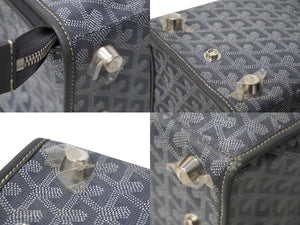 GOYARD ゴヤール トランク カラベル50 折りたたみ可能 ヘリンボーン柄 オーダーカラー グレー シルバー金具 美品 中古 61143