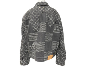 LOUIS VUITTON ルイヴィトン × NIGO ニゴー コラボ ジャイアントダミエウェーブス デニムジャケット モノグラム 50 美品 中古 61150
