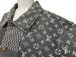 LOUIS VUITTON ルイヴィトン × NIGO ニゴー コラボ ジャイアントダミエウェーブス デニムジャケット モノグラム 50 美品 中古 61150