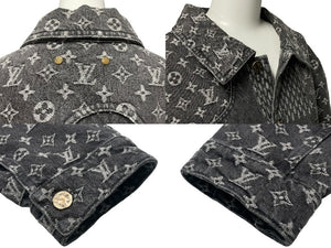 LOUIS VUITTON ルイヴィトン × NIGO ニゴー コラボ ジャイアントダミエウェーブス デニムジャケット モノグラム 50 美品 中古 61150