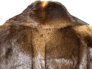 PRADA プラダ RIVER OUTER ファーコート ロングコート ブラウン サイズ48 レザー ファー 美品 中古 61152 
