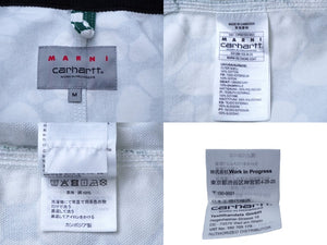 MARNI マルニ × Carhartt カーハート コラボ フラワー チョアコート カバーオールジャケット M コットン グリーン 美品 中古 61154