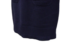 Load image into Gallery viewer, CHANEL シャネル ワンピース ニット カシミヤ サイズ36 ターンロック ココマーク ネイビー P42136K03185 美品 中古 61168