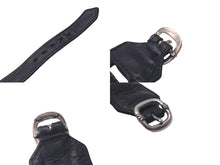 Load image into Gallery viewer, CHROME HEARTS クロムハーツ R&amp;R Tiny Buckle タイニーバックル レザー ブレスレット ブラック レザー シルバー925 サイズ1 良品 中古 61170