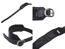Load image into Gallery viewer, CHROME HEARTS クロムハーツ R&amp;R Tiny Buckle タイニーバックル レザー ブレスレット ブラック レザー シルバー925 サイズ1 良品 中古 61170