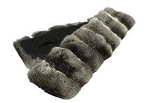 画像をギャラリービューアに読み込む, ファー マフラー ショール グレー ブラウン ホワイト ブラック クリップ付き 美品 中古 61177