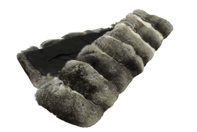 ファー マフラー ショール グレー ブラウン ホワイト ブラック クリップ付き 美品 中古 61177