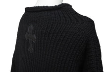 Load image into Gallery viewer, 激レア 極美品 CHROME HEARTS クロムハーツ クロスパッチ カシミヤクロップドニット パッチ25枚 ブラック ワンサイズ 中古 61185