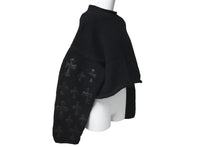 Load image into Gallery viewer, 激レア 極美品 CHROME HEARTS クロムハーツ クロスパッチ カシミヤクロップドニット パッチ25枚 ブラック ワンサイズ 中古 61185