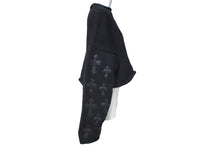 Load image into Gallery viewer, 激レア 極美品 CHROME HEARTS クロムハーツ クロスパッチ カシミヤクロップドニット パッチ25枚 ブラック ワンサイズ 中古 61185
