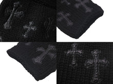 Load image into Gallery viewer, 激レア 極美品 CHROME HEARTS クロムハーツ クロスパッチ カシミヤクロップドニット パッチ25枚 ブラック ワンサイズ 中古 61185