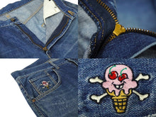 Load image into Gallery viewer, Billionaire Boys Club ビリオネアボーイズクラブ デニムパンツ アイスクリームペイント ワッペン インディゴ XL 美品 中古 61186