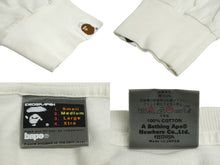 画像をギャラリービューアに読み込む, A BATHING APE アベイシングエイプ 長袖Ｔシャツ ラインストーンプリント 90年代 コットン ホワイト グレー M 美品 中古 61187 