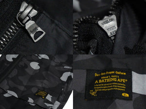 A BATHING APE アベイシングエイプ パンツ グラデーション カモフライトパンツ ブラック ポリエステル XL 001PTF801012X 美品 中古 61189 
