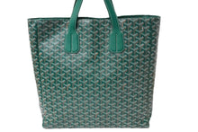 画像をギャラリービューアに読み込む, GOYARD ゴヤール サックヴォルテール トートバッグ PVCコーティングキャンバス グリーン 美品 中古 61196