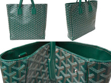 画像をギャラリービューアに読み込む, GOYARD ゴヤール サックヴォルテール トートバッグ PVCコーティングキャンバス グリーン 美品 中古 61196