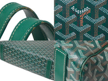 画像をギャラリービューアに読み込む, GOYARD ゴヤール サックヴォルテール トートバッグ PVCコーティングキャンバス グリーン 美品 中古 61196