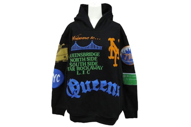 極美品 Queens NYC Mets Timberland Mobb Deep ニューヨーク パーカー サイズM ブラック コットン 発砲プリント 中古 61204